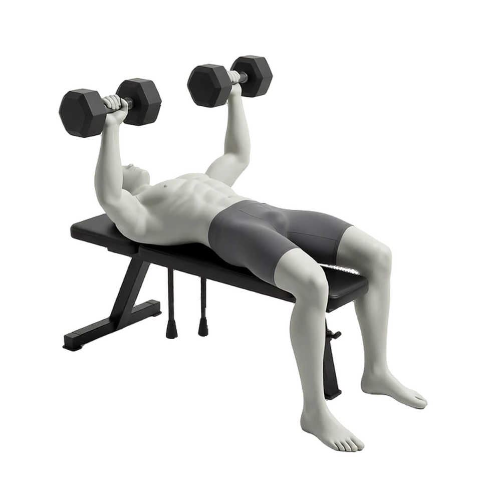 Dumbbell Bench Press loop on dark